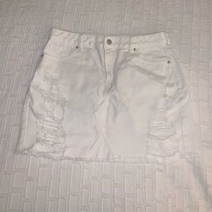 PACSUN White Denim Skirt